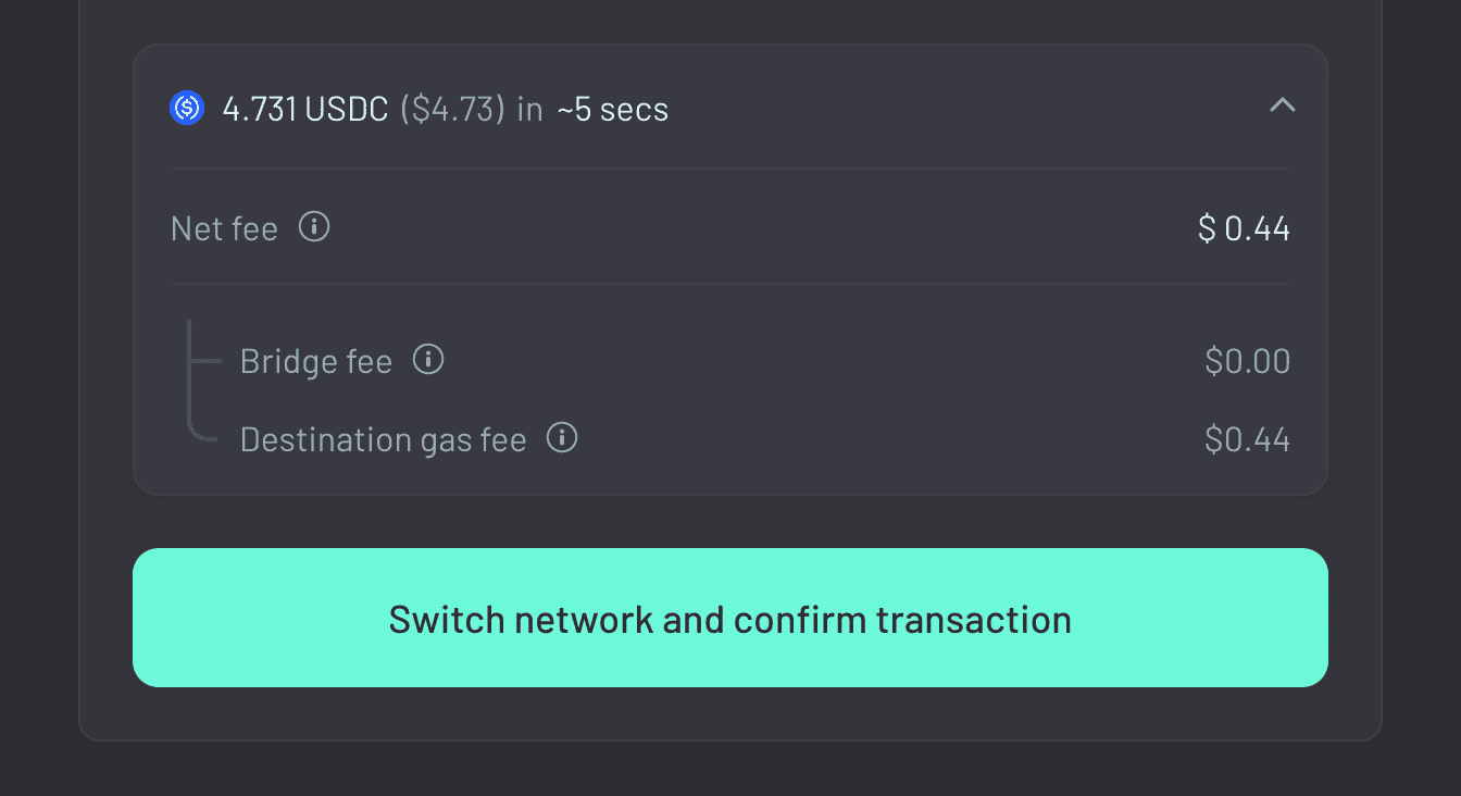 Solana Bridge SEO Blog Post (SS 8) Switch network and confirm the transaction.